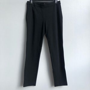 Theory black dress pant elastic waist straight leg